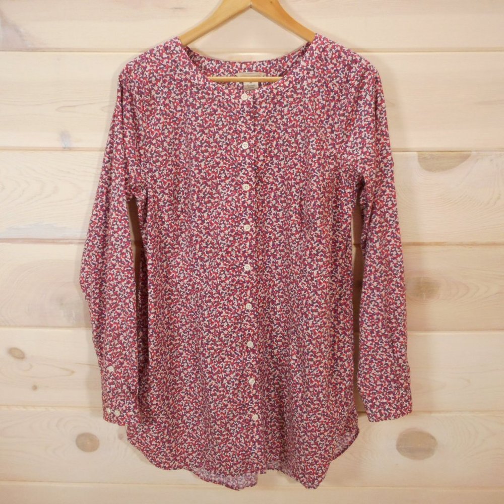 Duluth Trading Co Sz M Women’s Long Sleeve Wrinklefighter Tunic Shirt Speckled